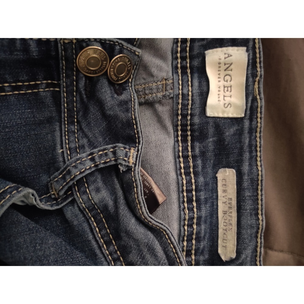 Angels Forever Young Everflex Curvy Bootcut Jeans Medium Wash Size 14/32 - Picture 6 of 7